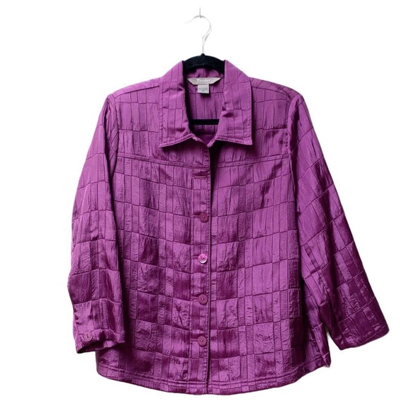 Vintage Magenta Panelled Chore Jacket - Picture 2 of 7
